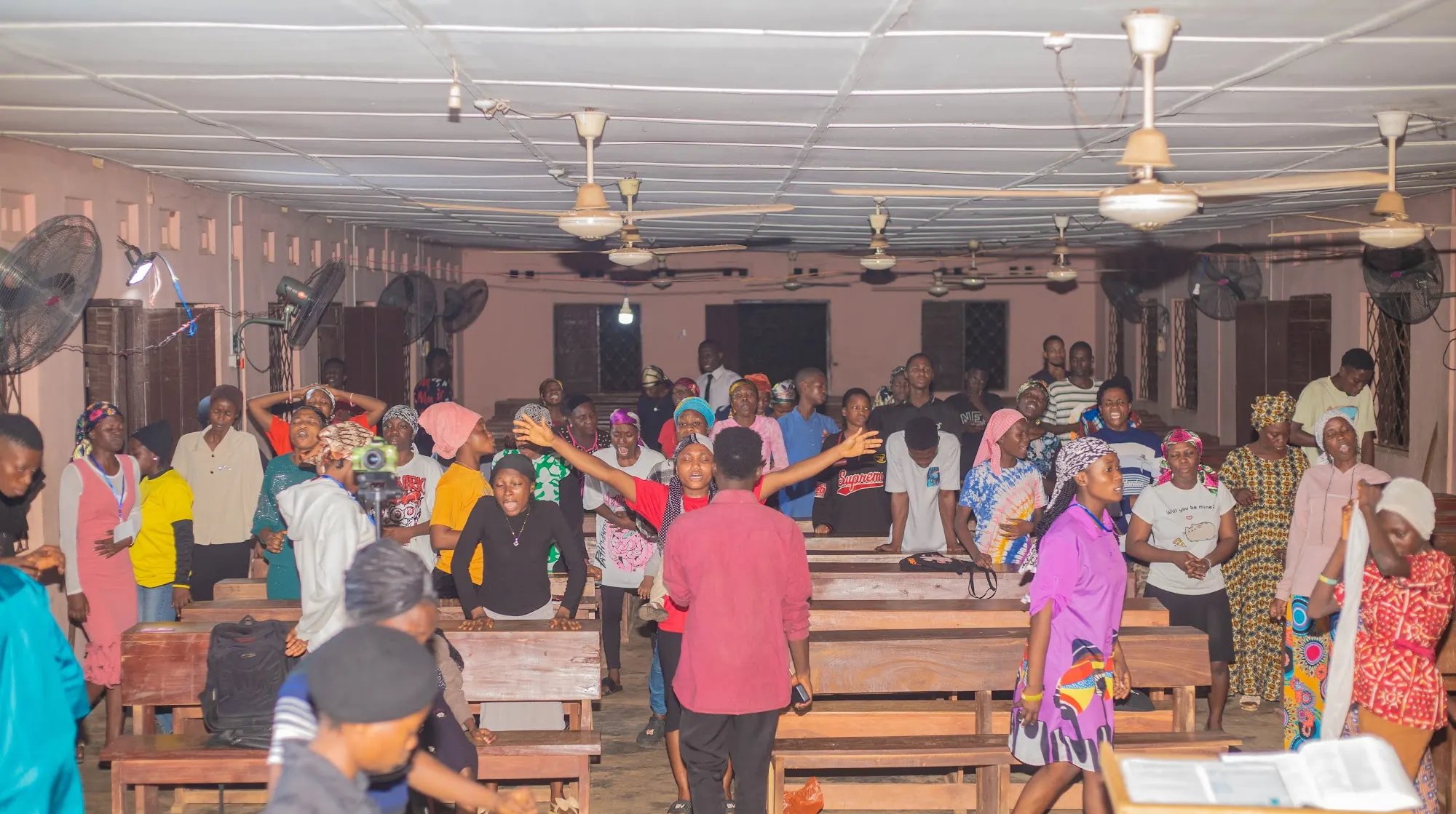 Worship & Word 2025 · At the Scent of Water: worshippers praying and praising at Adoration New Life Ministry, Aiyepe, Ijebu