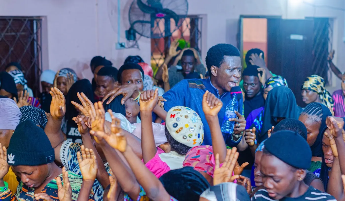 Worship & Word 2026 · New Wine: worshippers praying and praising at Adoration New Life Ministry, Aiyepe, Ijebu
