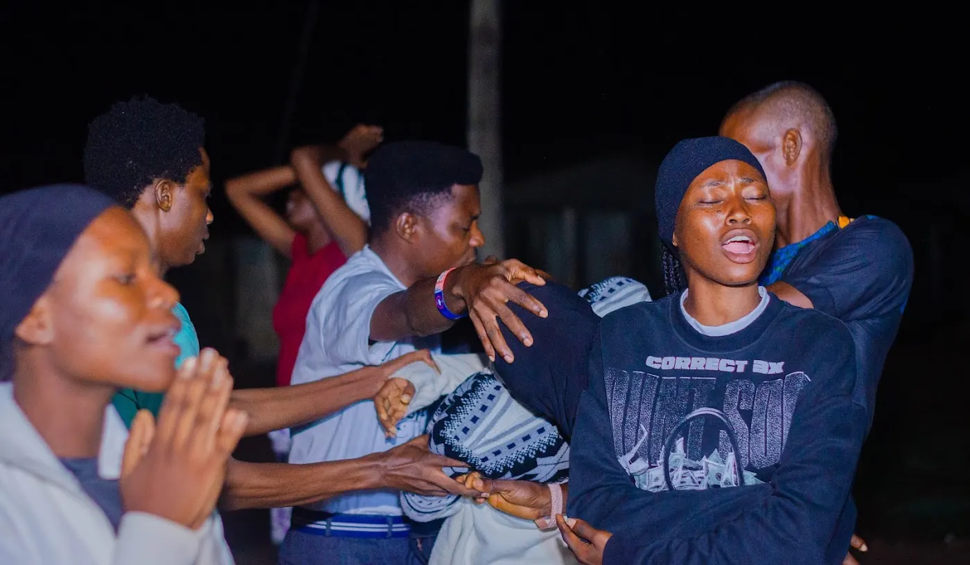 Worship & Word 2026 · New Wine: worshippers praying and praising at Adoration New Life Ministry, Aiyepe, Ijebu